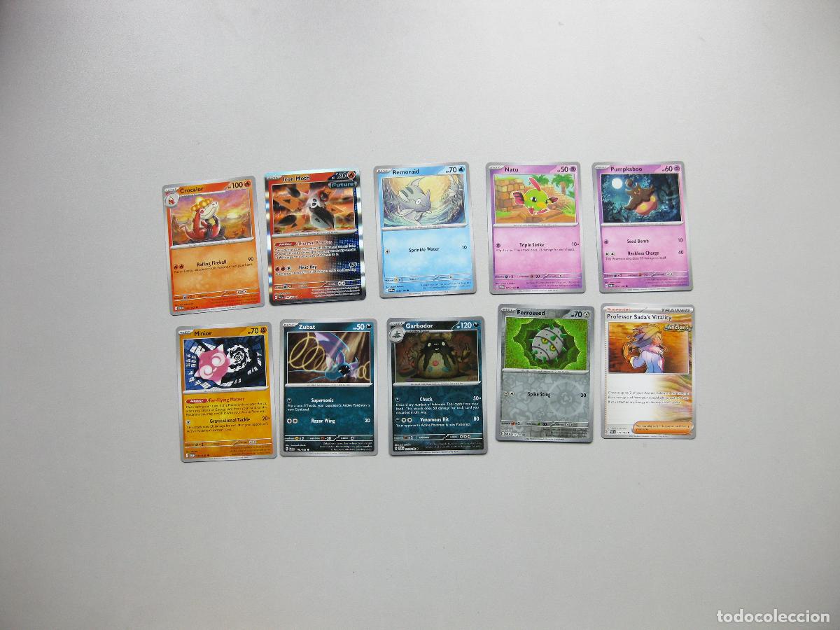 Trading Cards: LOTE DE 10 CARTAS POKEMON DIFERENTES. PARADOX RIFT TRADING CARD 2023. TCG. EXCELENTE ESTADO