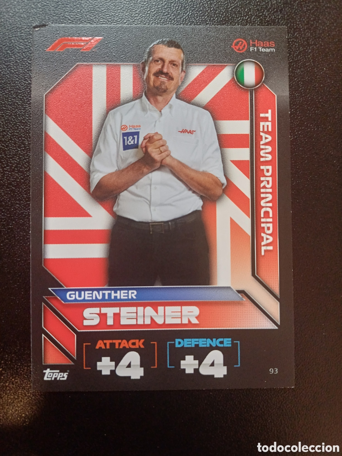 Trading Cards: #093 GUENTHER STEINER HAAS TOPPS TURBO ATTAX FORMULA 1 2022