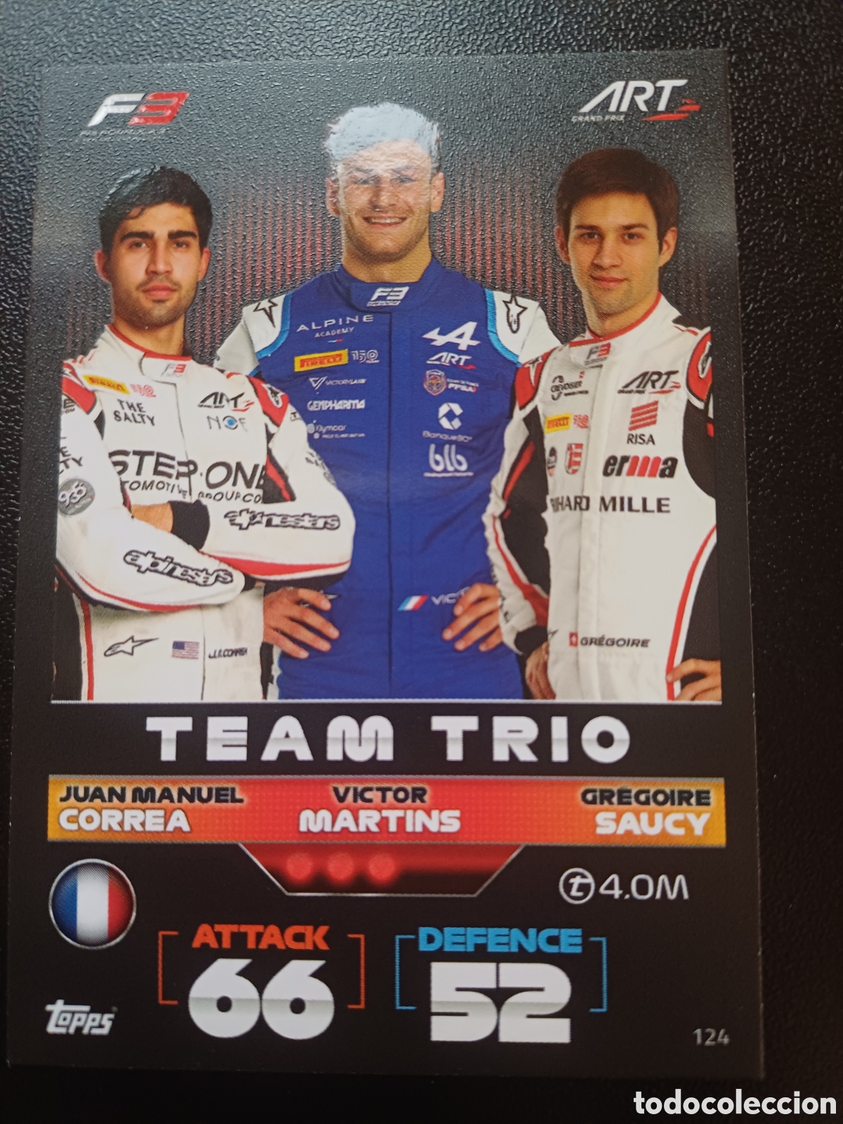 Trading Cards: #124 TEAM TRIO ART GRAND PRIX TOPPS TURBO ATTAX FORMULA 1 2022