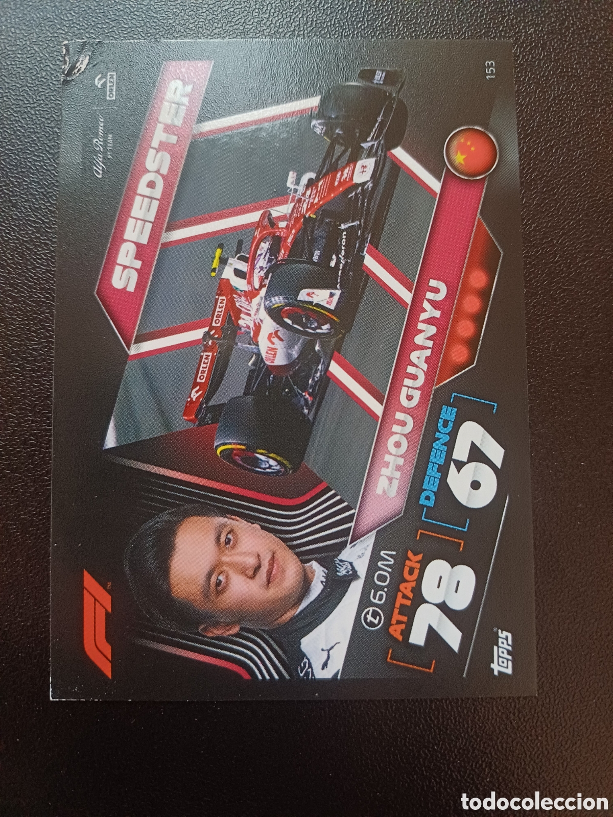 Cartas Colecion&aacute;veis: #153 ZHOU GUANYU ALFA ROMEO TOPPS TURBO ATTAX FORMULA 1 2022
