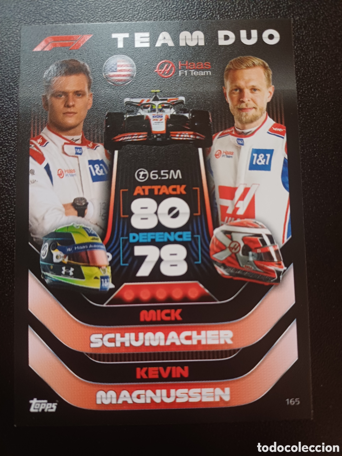 Trading Cards: #165 SCHUMACHER MAGNUSSEN TEAM DUO TOPPS TURBO ATTAX FORMULA 1 2022