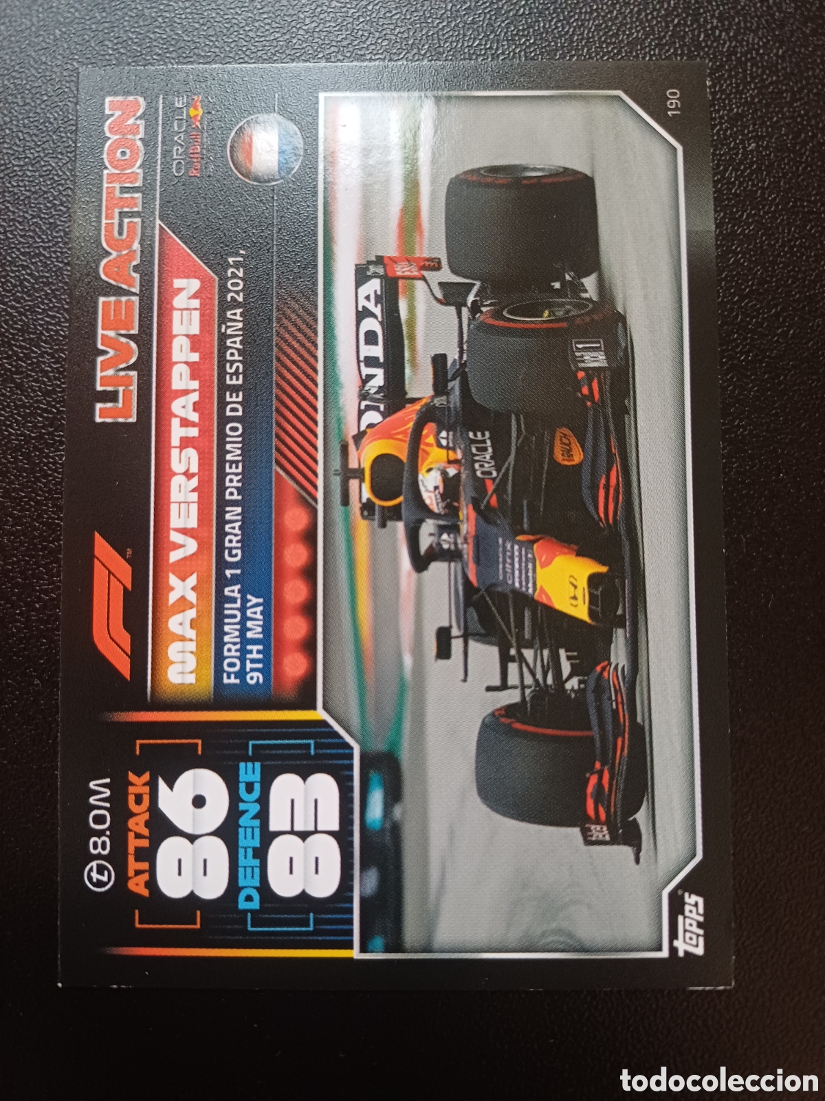 Trading Cards: #190 MAX VERSTAPPEN LIVE ACTION TOPPS TURBO ATTAX FORMULA 1 2022