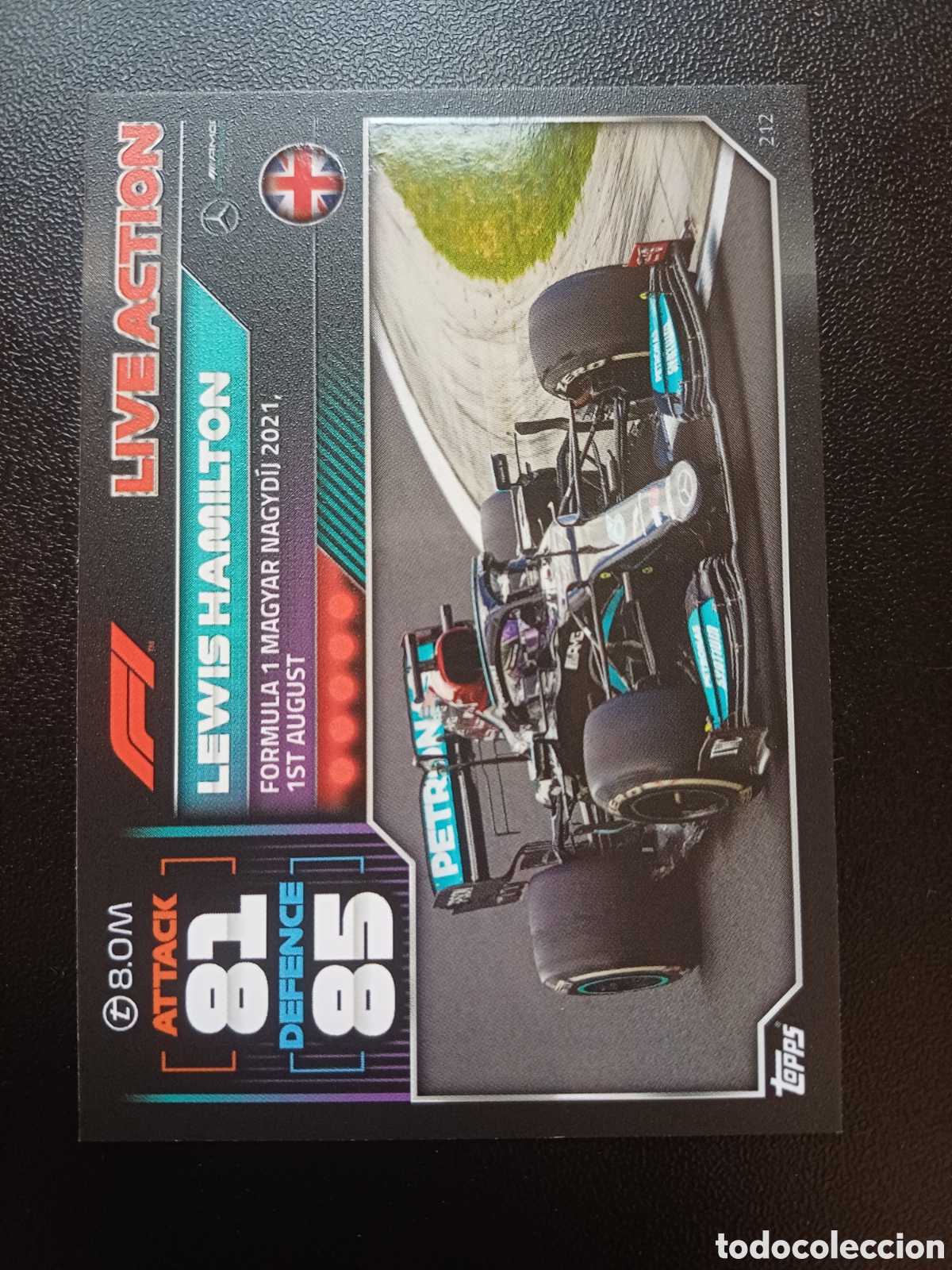 Trading Cards: #212 LEWIS HAMILTON LIVE ACTION TOPPS TURBO ATTAX FORMULA 1 2022