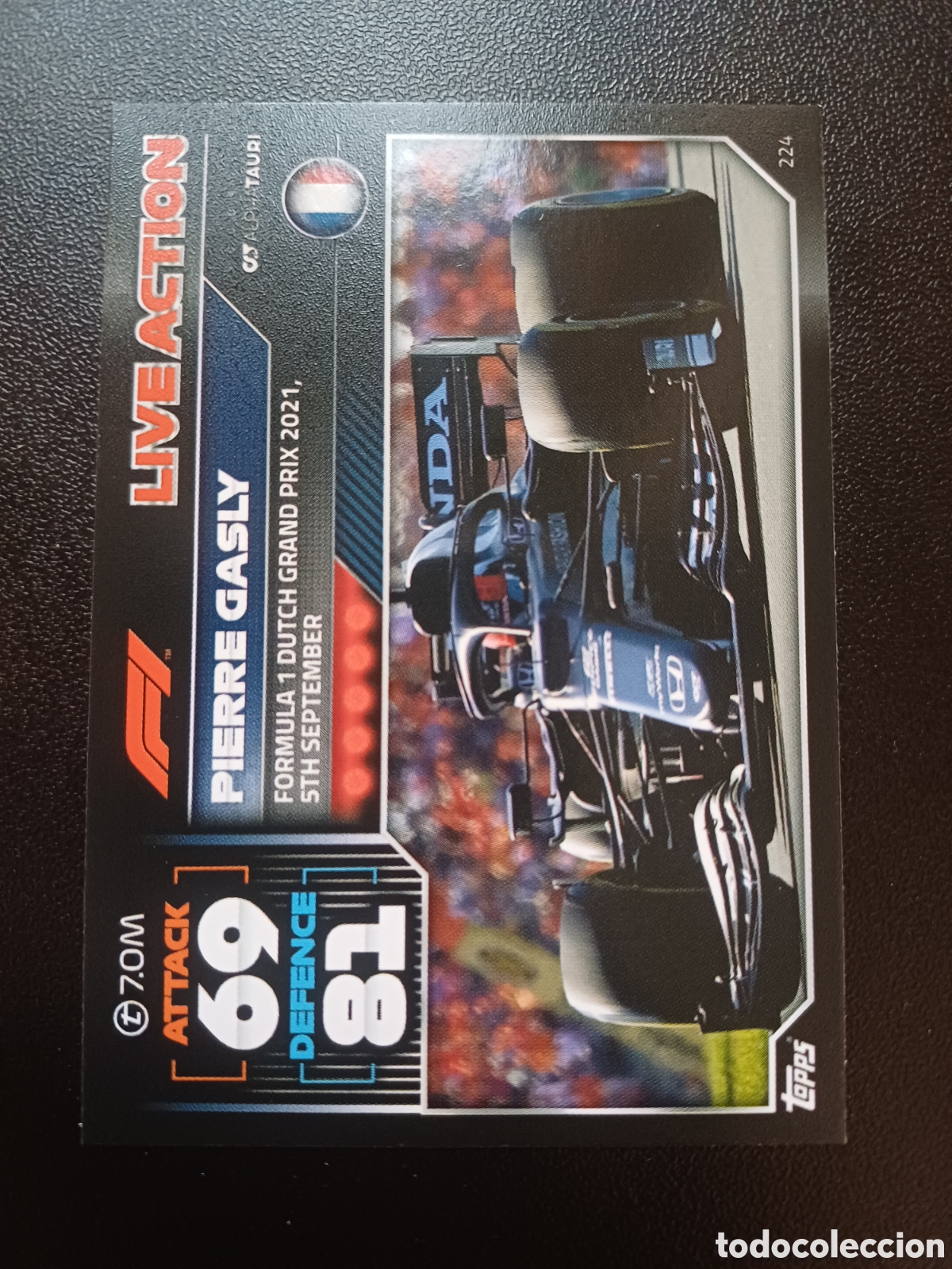 Trading Cards: #224 PIERRE GASLY LIVE ACTION TOPPS TURBO ATTAX FORMULA 1 2022