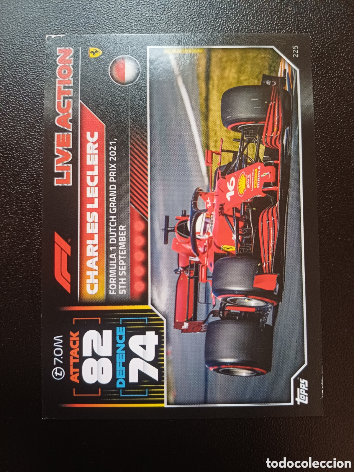 Trading Cards: #225 CHARLES LECLERC LIVE ACTION TOPPS TURBO ATTAX FORMULA 1 2022