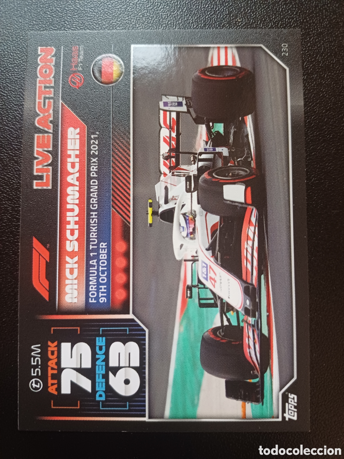 Trading Cards: #230 MICK SCHUMACHER LIVE ACTION TOPPS TURBO ATTAX FORMULA 1 2022