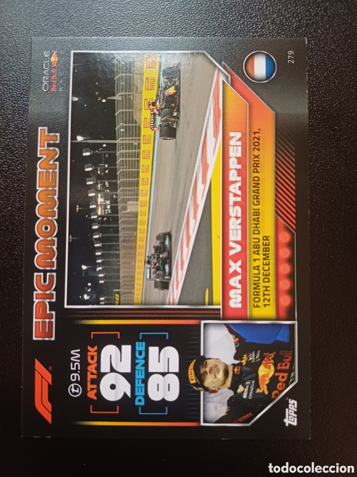 Trading Cards: #279 MAX VERSTAPPEN EPIC MOMENT TOPPS TURBO ATTAX FORMULA 1 2022