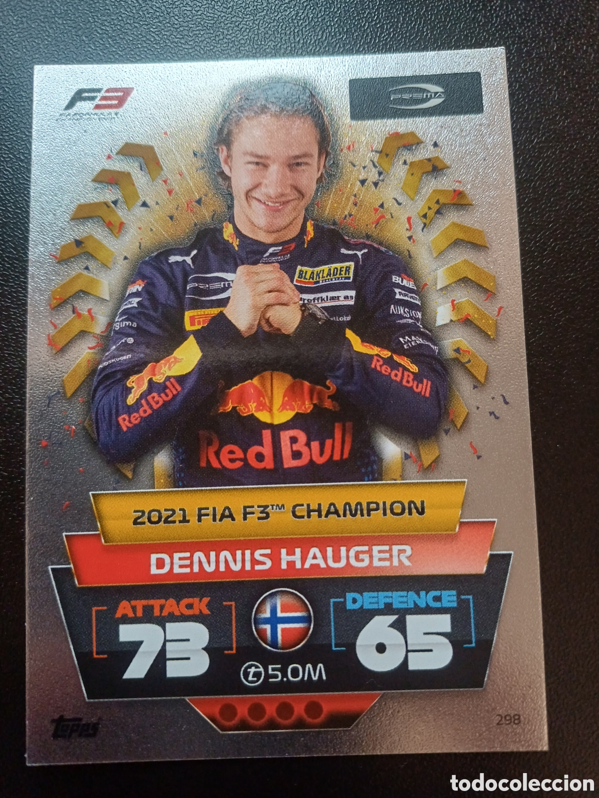 Trading Cards: #298 DENNIS HAUGER RED BULL TOPPS TURBO ATTAX FORMULA 1 2022