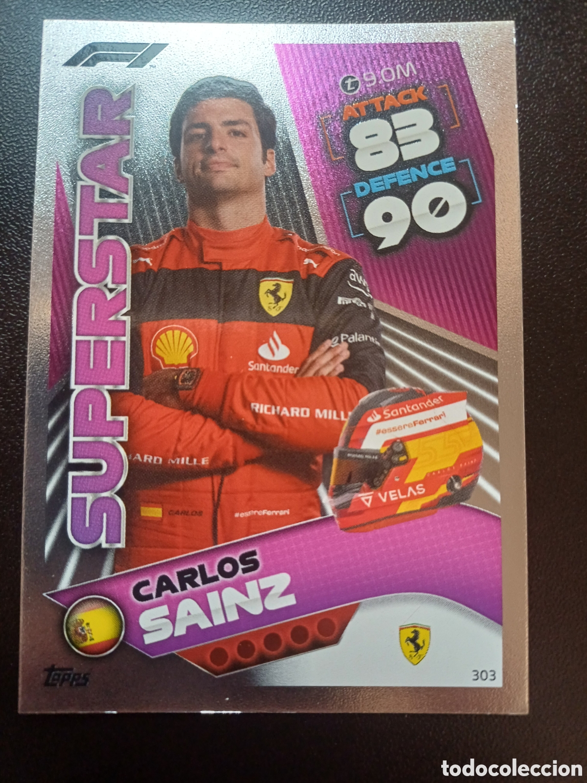 Trading Cards: #303 CARLOS SAINZ SUPERSTAR TOPPS TURBO ATTAX FORMULA 1 2022