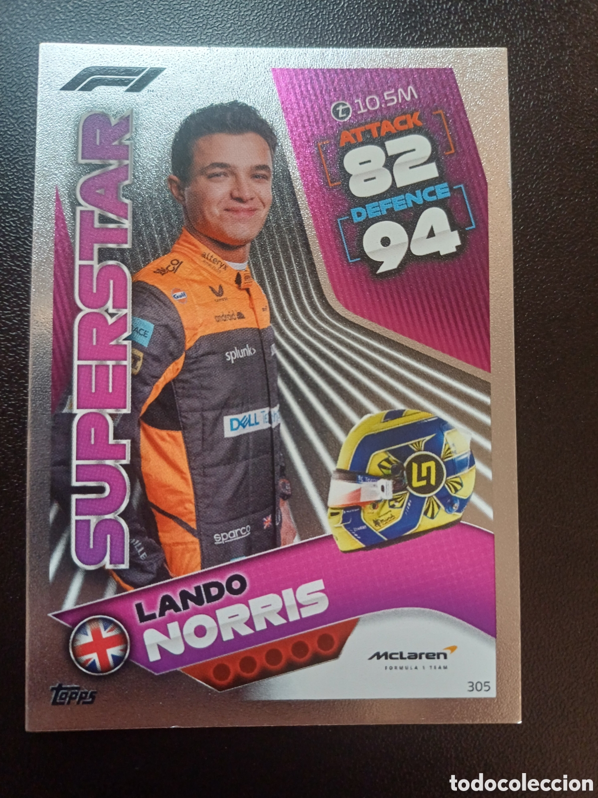 Trading Cards: #305 LANDO NORRIS SUPERSTAR TOPPS TURBO ATTAX FORMULA 1 2022