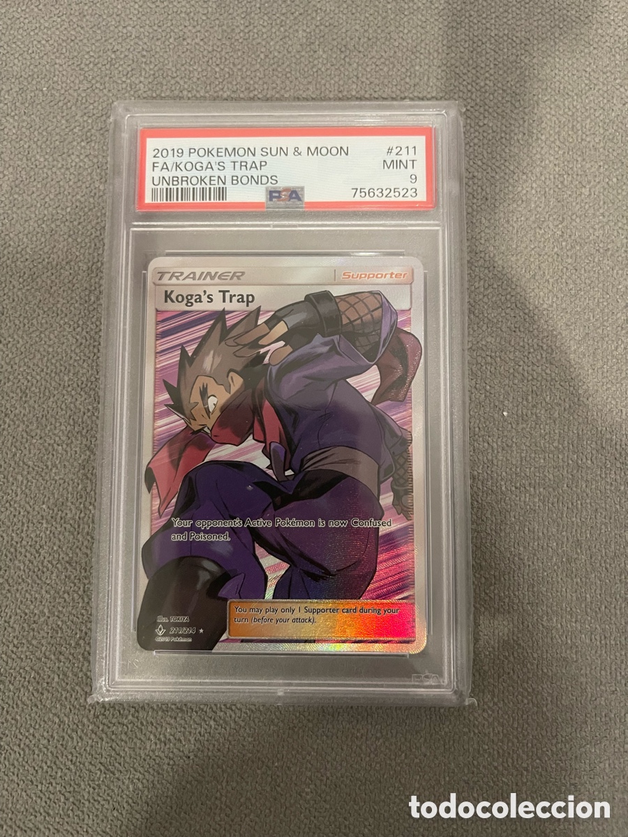 Trading Cards: Carta pokemon koga&rsquo;s trap unbroken bonds psa 9