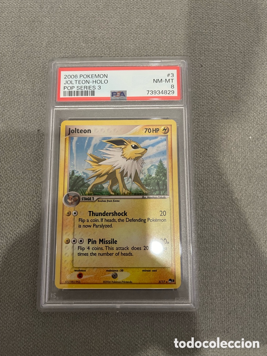 Trading Cards: Carta pokemon jolteon holo pop 3 ingles psa 8