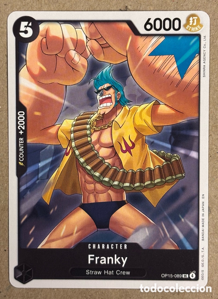 Trading Cards: FRANKY. CARTA OP15/089 ONE PIECE JAPANESE ADVENTURE OF KAMI&rsquo;S ISLAND. UC.