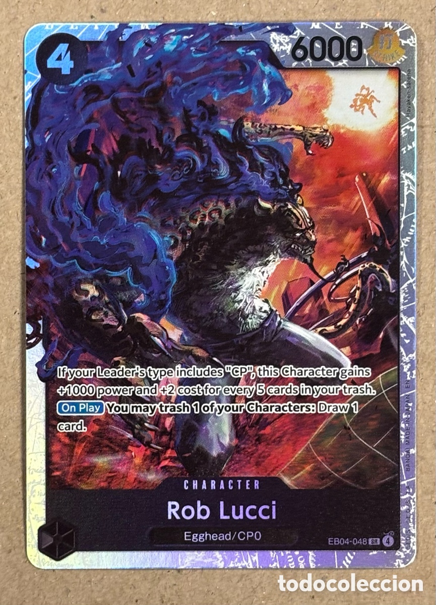 Trading Cards: ROB LUCCI. CARTA HOLO ARTERNATIVE ART ONE PIECE EB04/048 EXTRA BOOSTER: ADVENTURE EGGHEAD ISLAND
