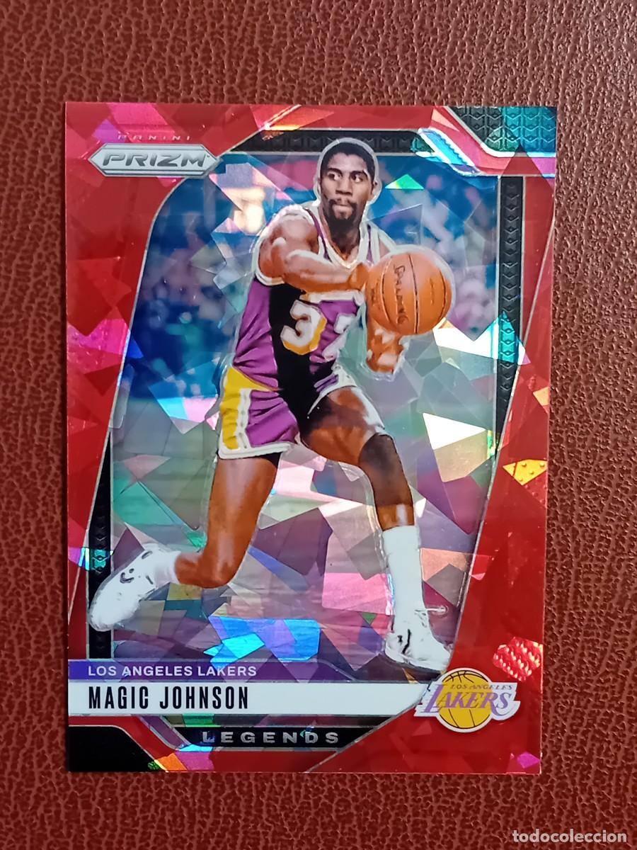Trading Cards: Card 294 Magic Johnson Prizm 2024-2025 Red Cracked Ice Prizm Parallel