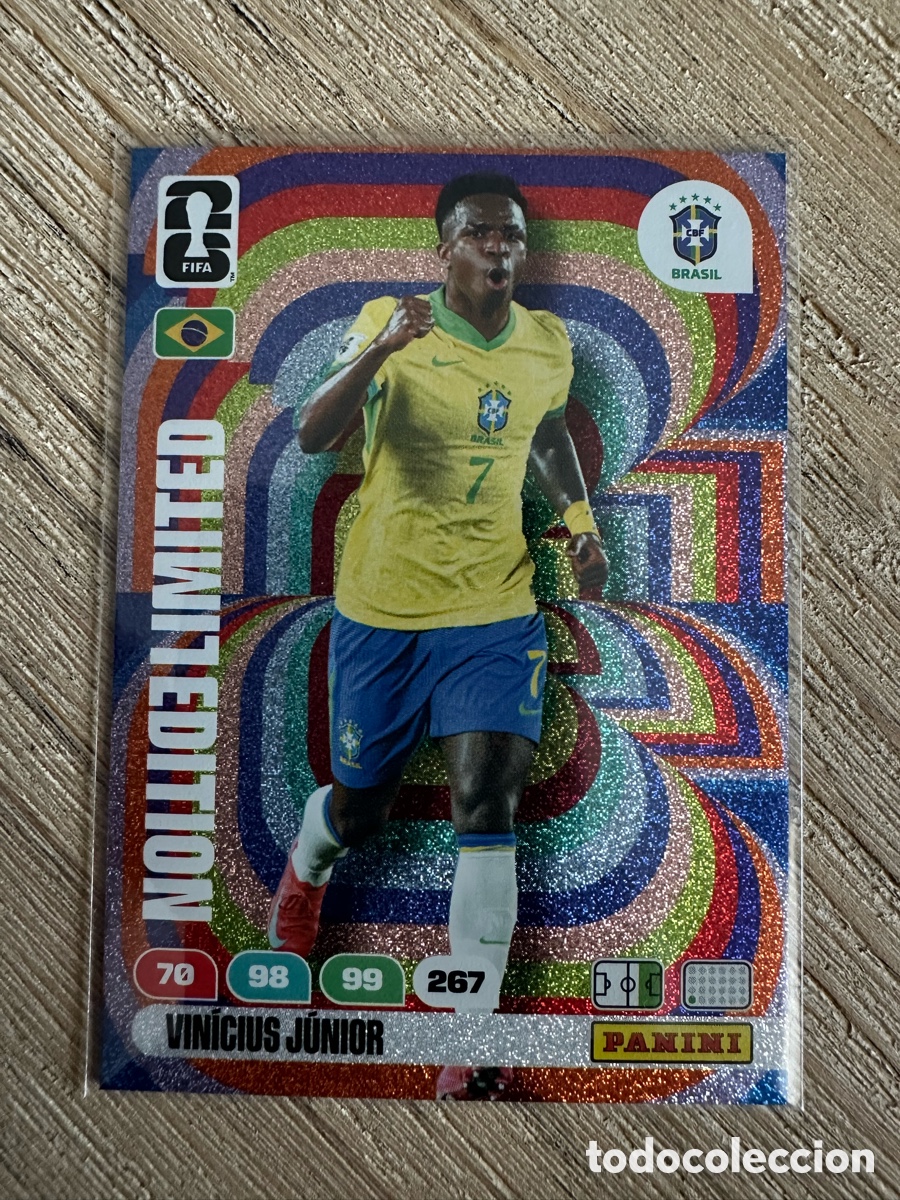 Trading Cards: VINICIUS JUNIOR BRASIL LIMITED EDITION ADRENALYN XL PANINI MUNDIAL WORLD CUP 2026 USA CAN MEX