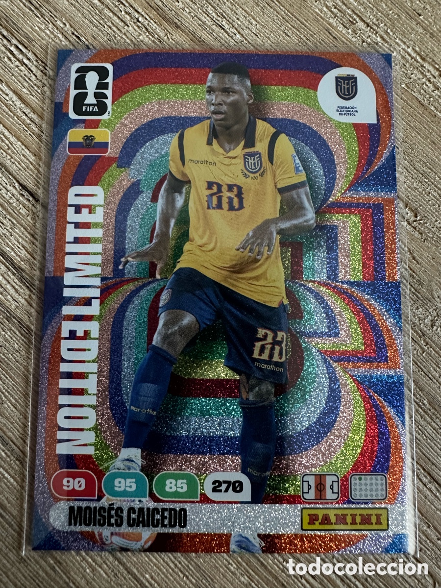 Trading Cards: MOISES CAICEDO ECUADOR LIMITED EDITION ADRENALYN XL PANINI MUNDIAL WORLD CUP 2026 USA CAN MEX