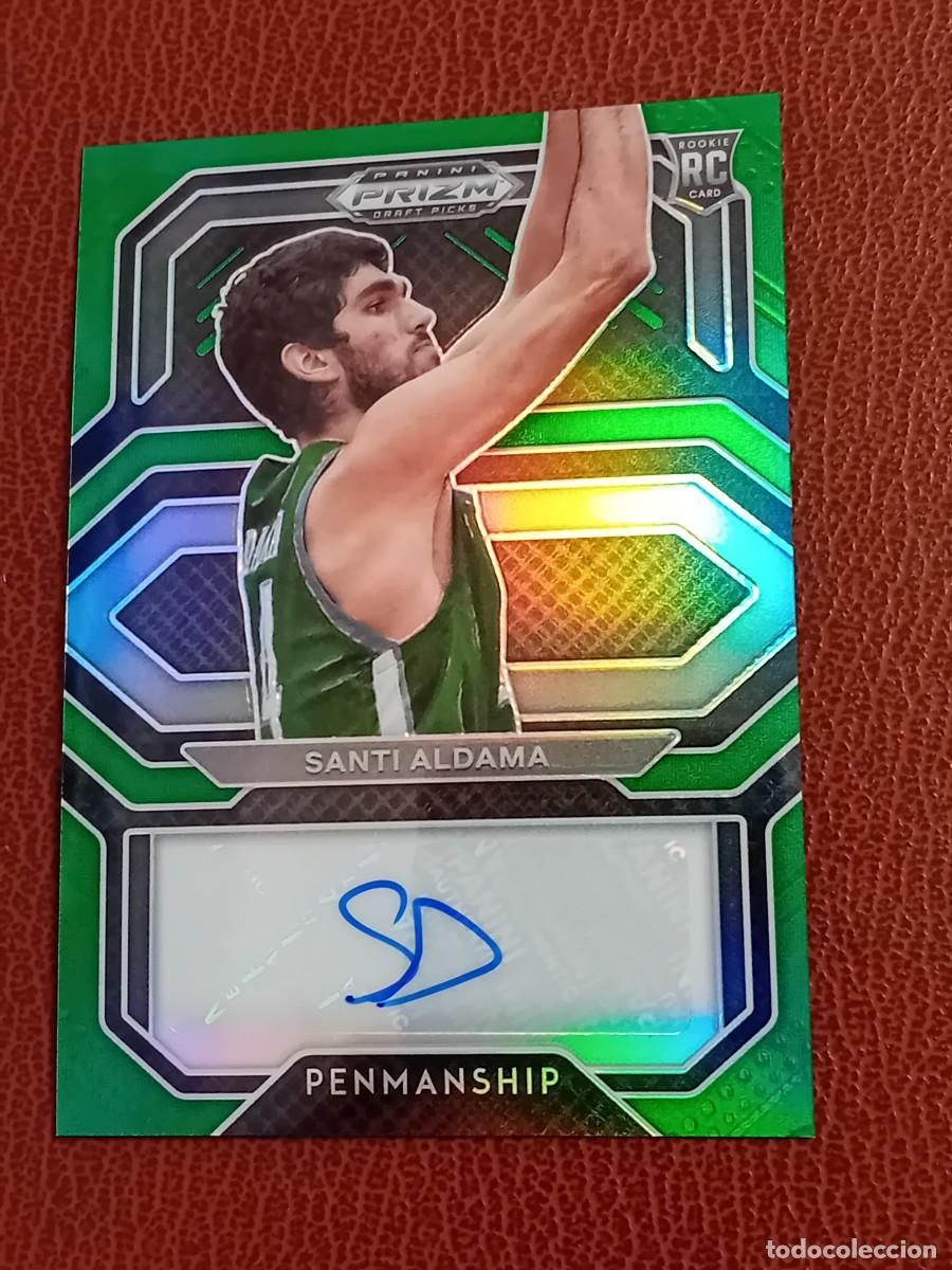 Trading Cards: Rookie Card Auto Santi Aldama Prizm Draft Picks 2021 Green Prizm Parallel
