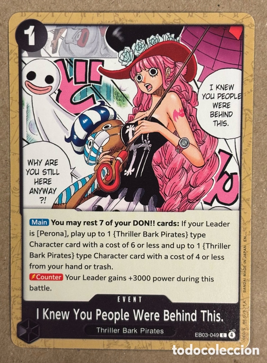 Trading Cards: I KNEW YOU PEOPLE WERE BEHIND THIS. CARTA ONE PIECE EB03/049 EXTRA BOOSTER: HEROINES EDITION