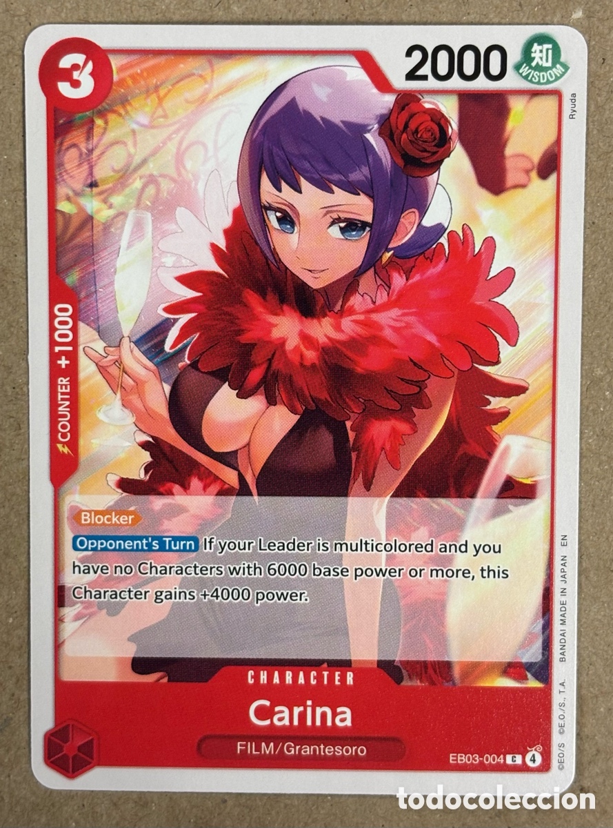Trading Cards: CARINA. CARTA ONE PIECE EB03/004 EXTRA BOOSTER: ONE PIECEHEROINES EDITION 2026.