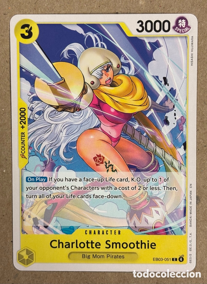 Trading Cards: CHARLOTTE SMOOTHIE. CARTA ONE PIECE EB03/051 EXTRA BOOSTER: ONE PIECEHEROINES EDITION 2026