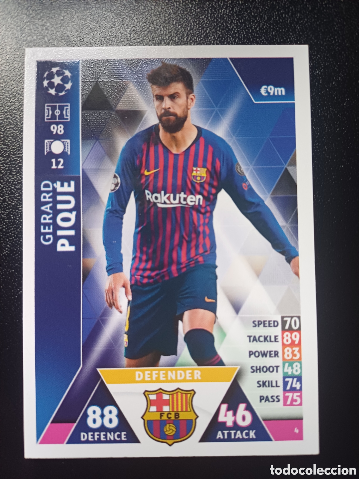 Figurine Collezionabili: #004 GERARD PIQUE FC BARCELONA TOPPS MATCH ATTAX 2018/19