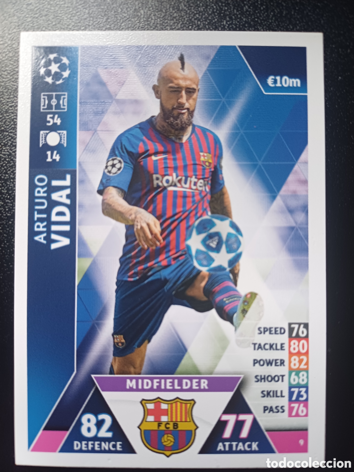 Figurine Collezionabili: #009 ARTURO VIDAL FC BARCELONA TOPPS MATCH ATTAX 2018/19