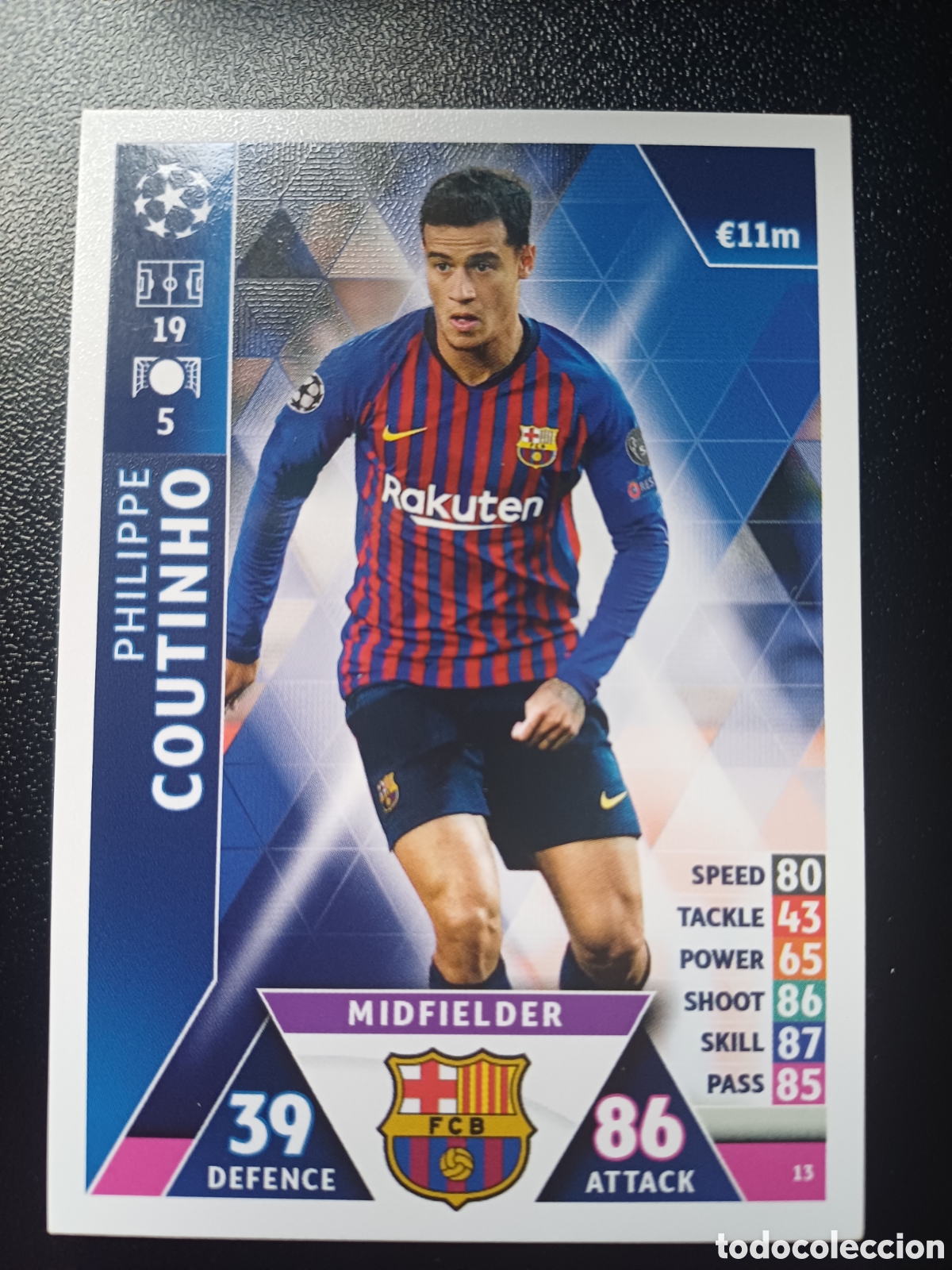 Figurine Collezionabili: #013 PHILIPPE COUTINHO FC BARCELONA TOPPS MATCH ATTAX 2018/19