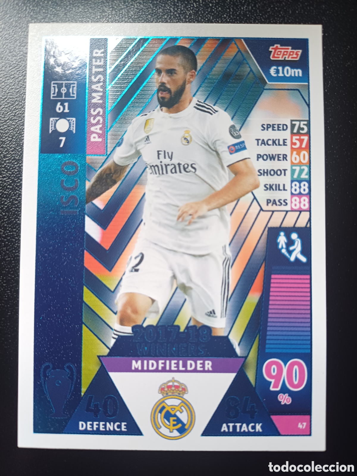 Sammelkarten: #047 ISCO REAL MADRID TOPPS MATCH ATTAX 2018/19