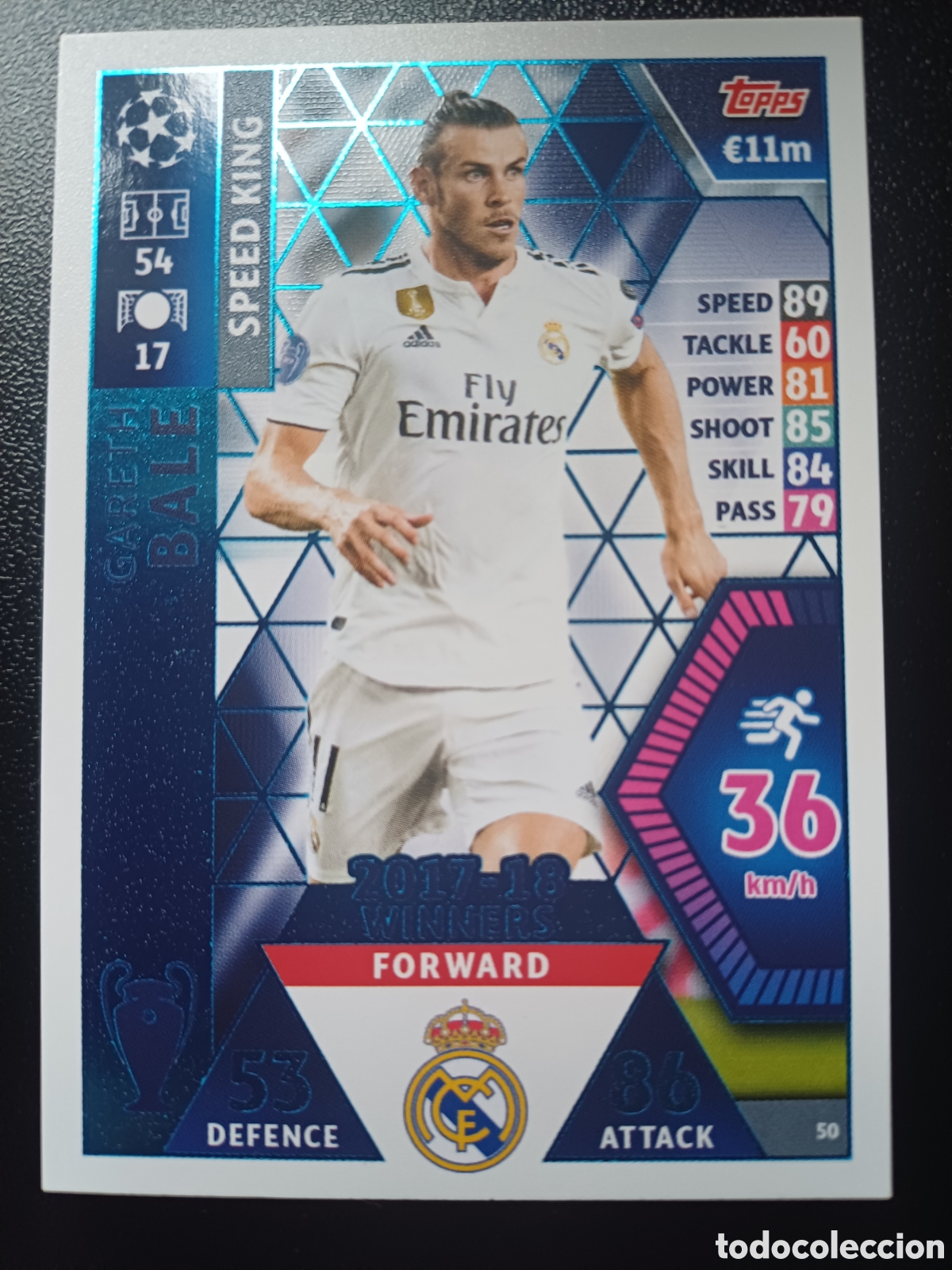 Sammelkarten: #050 GARETH BALE REAL MADRID TOPPS MATCH ATTAX 2018/19