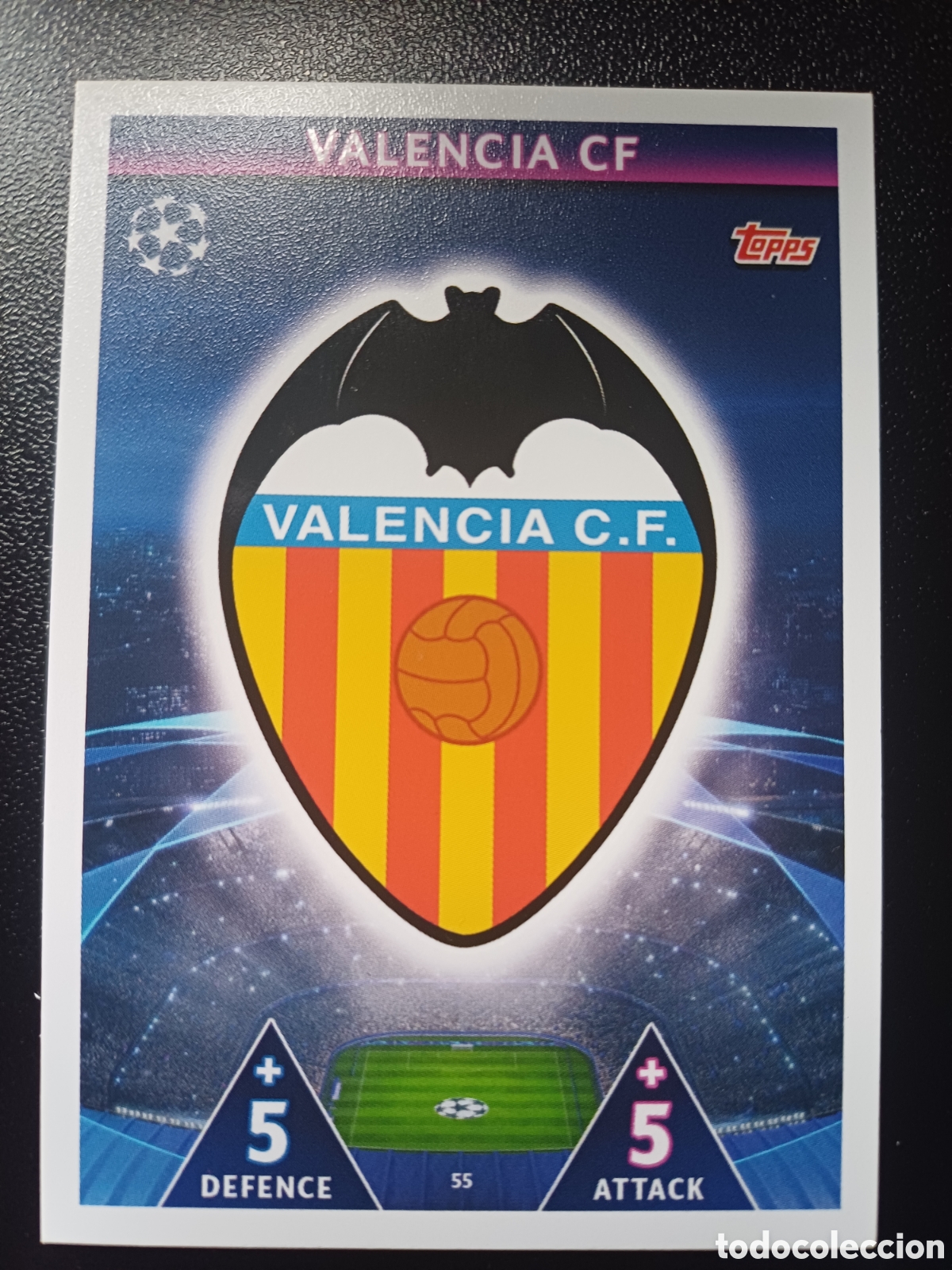 Sammelkarten: #055 ESCUDO VALENCIA CF TOPPS MATCH ATTAX 2018/19