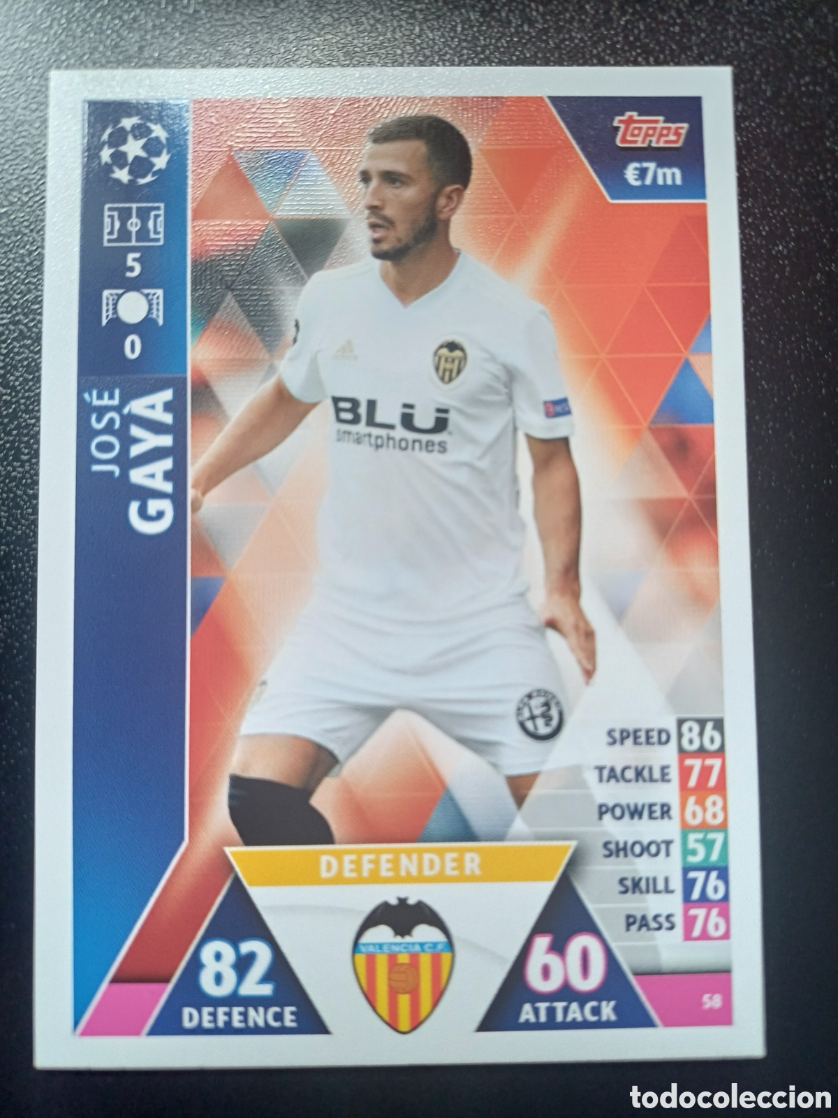 Sammelkarten: #058 GAYA VALENCIA CF TOPPS MATCH ATTAX 2018/19