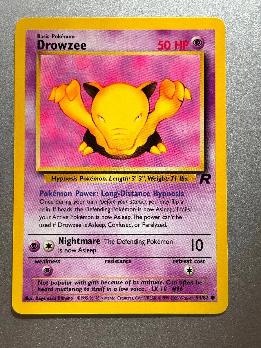 Trading Cards: POKEMON TCG - DROWZEE ( TEAM ROCKET # 54 )