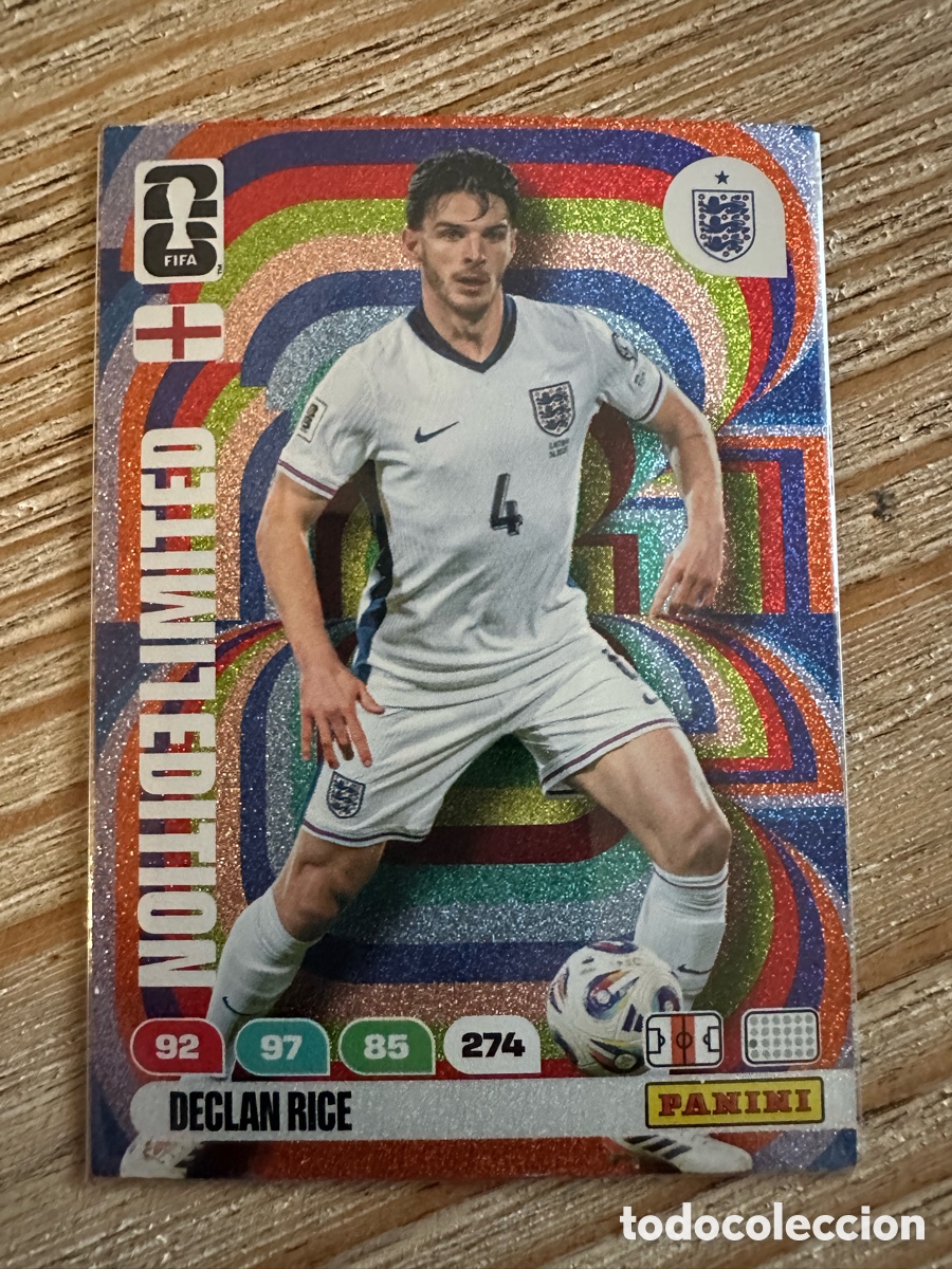 Trading Cards: DECLAN RICE INGLATERRA LIMITED EDITION ADRENALYN XL PANINI MUNDIAL WORLD CUP 2026 USA CAN MEX