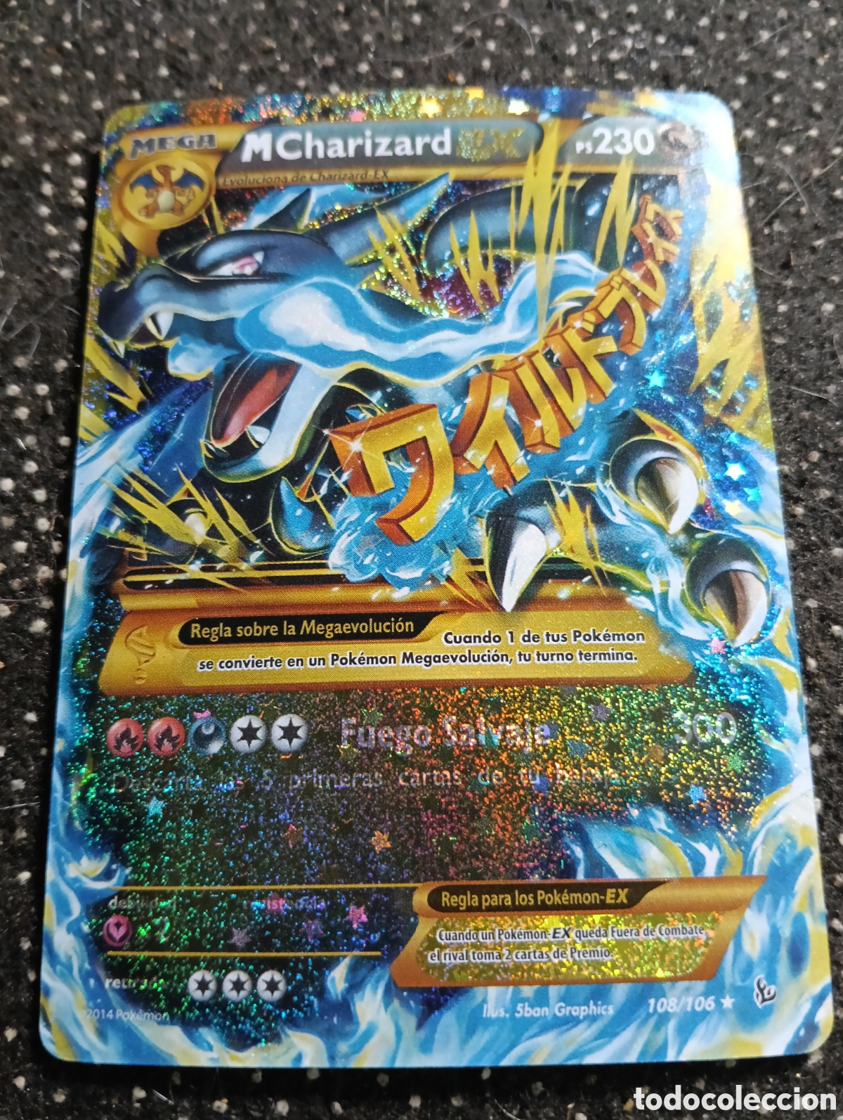 Trading Cards: Carta POK&Eacute;MON MEGA MCHARIZARD PS-230 NUEVO