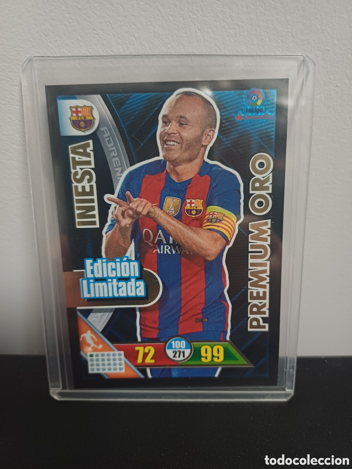 Trading Cards: INIESTA FC BARCELONA EDICION LIMITADA PREMIUM ORO PANINI ADRENALYN XL 2016-17