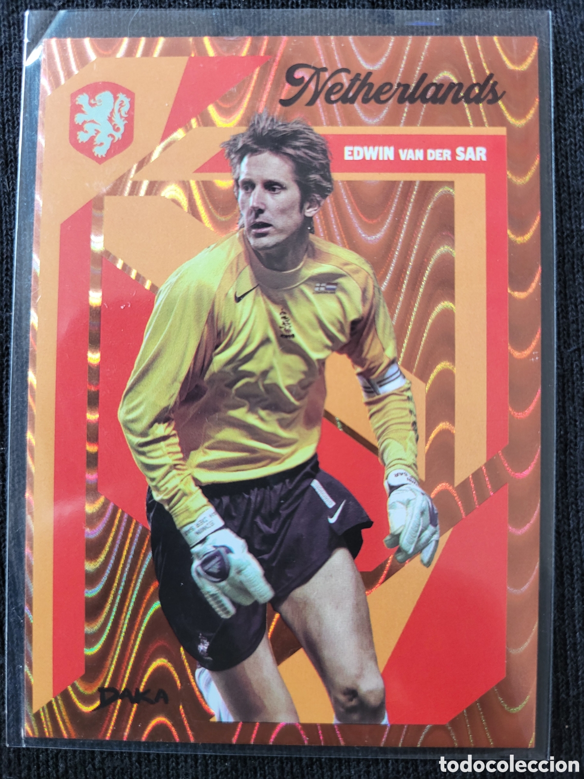 Trading Cards: NNFT-21-A Edwin Van Der Sar [Orange Wave] #/25 / DAKA Netherlands National Team - Top Audience 2025