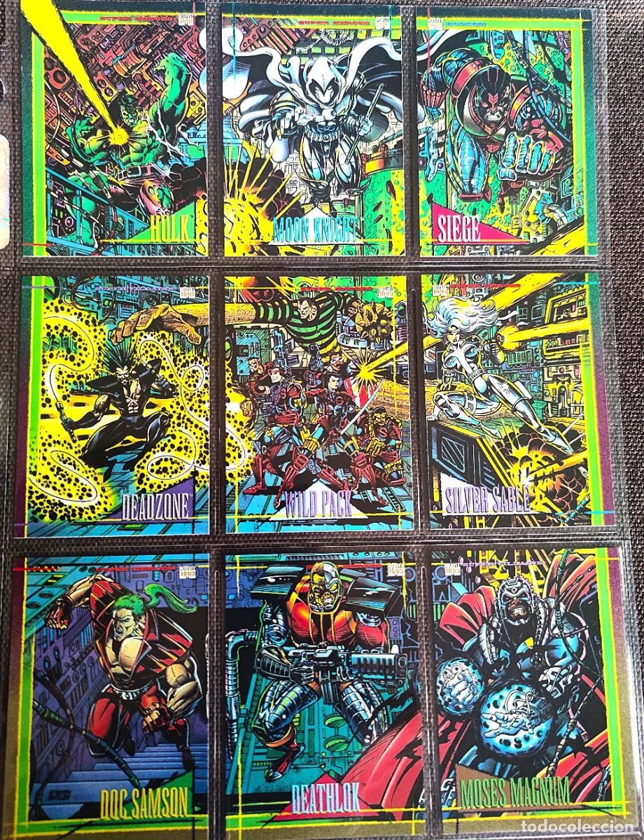 Trading Cards: Marvel Universe 1993 Serie IV Colecci&oacute;n b&aacute;sica completa de 180 cartas en perfecto estado. Fleer
