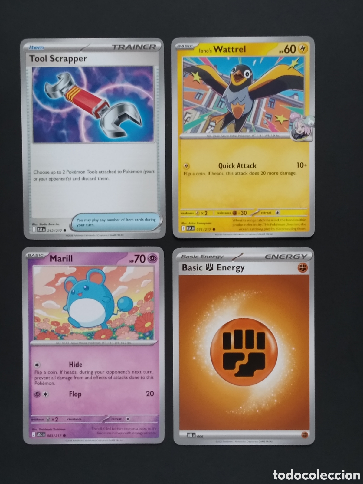 Trading Cards: LOTE CARTAS POKEMON TCG - N&ordm; 0002 - 4 CARTAS ORIGINALES DIFERENTES EN INGLES DE ASCENDED HEROES 2026