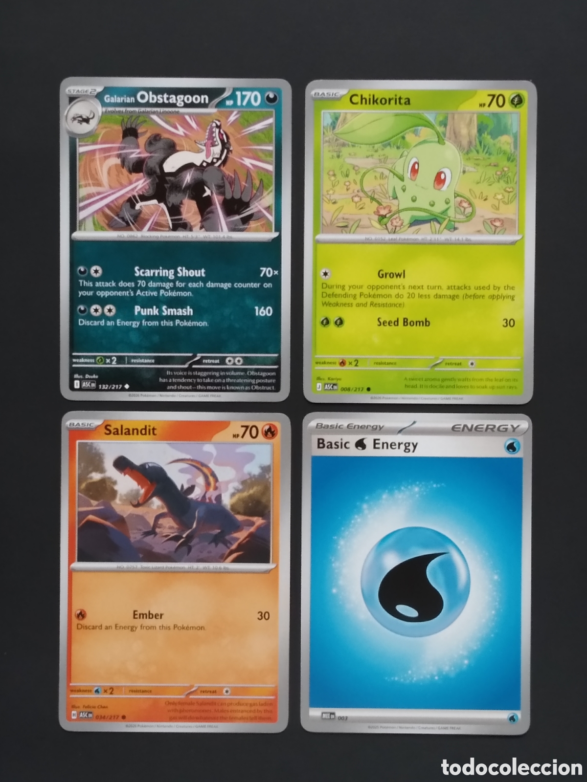 Trading Cards: LOTE CARTAS POKEMON TCG - N&ordm; 0004 - 4 CARTAS ORIGINALES DIFERENTES EN INGLES DE ASCENDED HEROES 2026