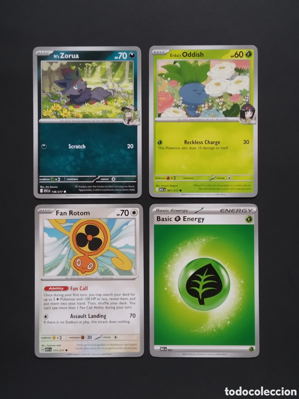 Trading Cards: LOTE CARTAS POKEMON TCG - N&ordm; 0006 - 4 CARTAS ORIGINALES DIFERENTES EN INGLES DE ASCENDED HEROES 2026