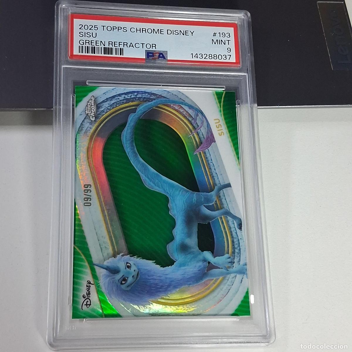 Trading Cards: C1 SISU PSA 9 PSA9 NUMERADA /99 VERDE VERT GREEN REFRACTOR DISNEY 2025 TOPPS CHROME 143288037