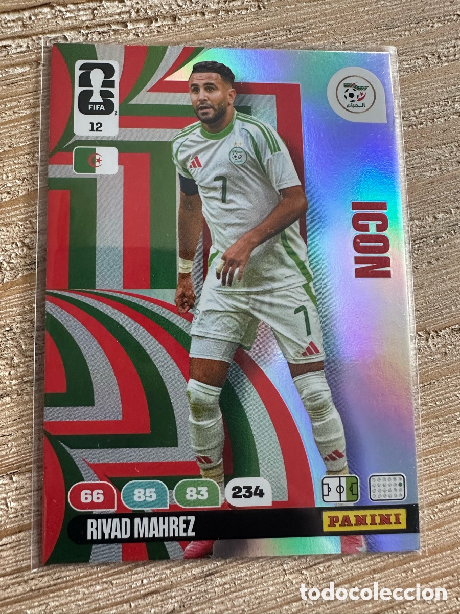 Trading Cards: RYAD MAHREZ ARGELIA ICON 12 ADRENALYN XL PANINI MUNDIAL WORLD CUP 2026 USA CAN MEX