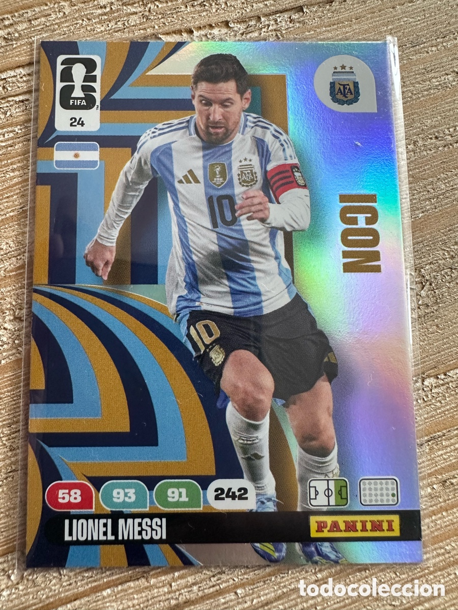 Trading Cards: LIONEL MESSI ARGENTINA ICON 24 ADRENALYN XL PANINI MUNDIAL WORLD CUP 2026 USA CAN MEX