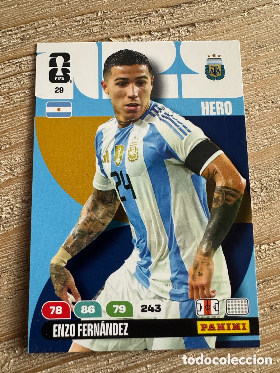 Trading Cards: ENZO FERNANDEZ ARGENTINA 29 ADRENALYN XL PANINI MUNDIAL WORLD CUP 2026 USA CAN MEX