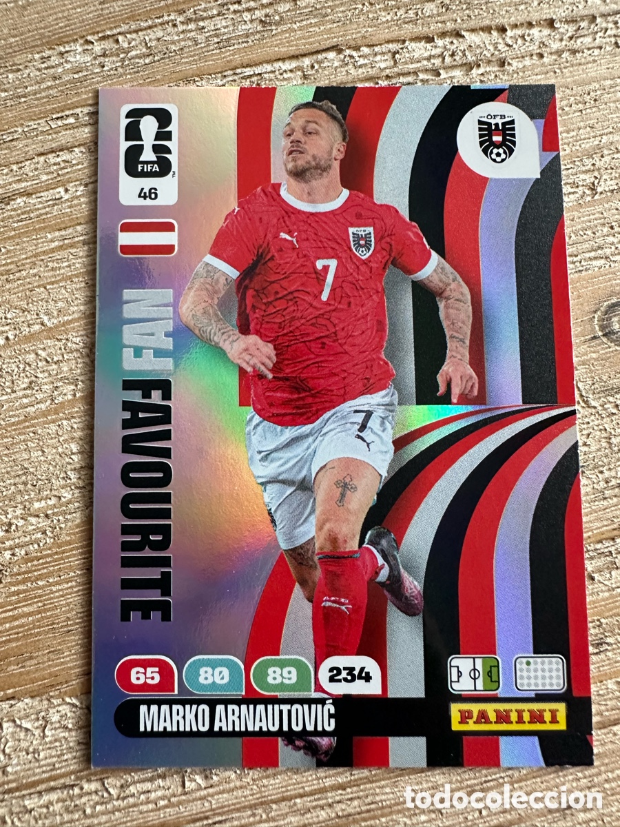 Trading Cards: MARKO ARNAUTOVIC AUSTRIA FAN FAVOURITE 46 ADRENALYN XL PANINI MUNDIAL WORLD CUP 2026 USA CAN MEX
