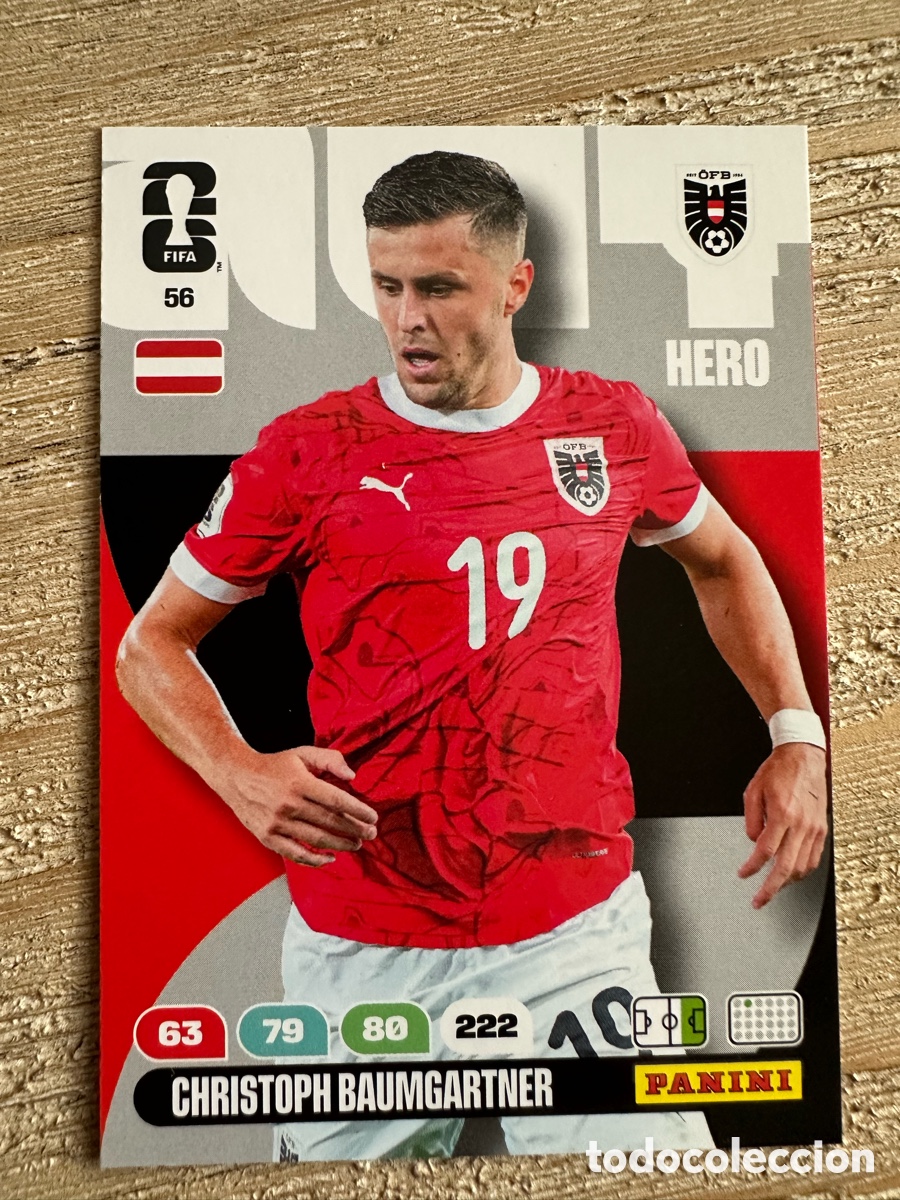 Trading Cards: CHRISTOPH BAUMGARTNER AUSTRIA 56 ADRENALYN XL PANINI MUNDIAL WORLD CUP 2026 USA CAN MEX