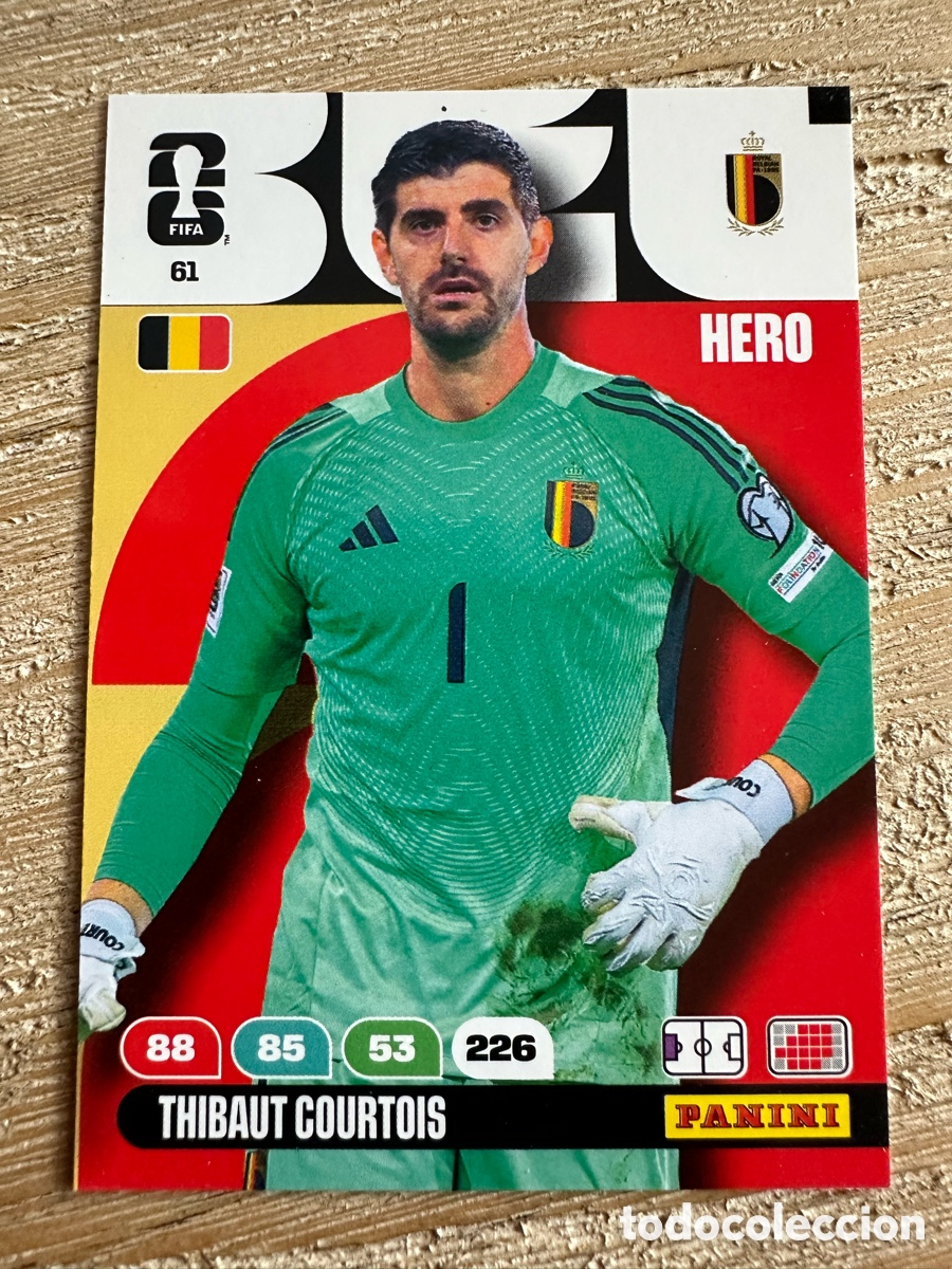 Cartas Colecion&aacute;veis: THIBAUT COURTOIS BELGICA 61 ADRENALYN XL PANINI MUNDIAL WORLD CUP 2026 USA CAN MEX