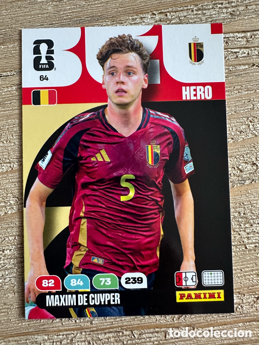 Cartas Colecion&aacute;veis: MAXIM DE CUYPER BELGICA 64 ADRENALYN XL PANINI MUNDIAL WORLD CUP 2026 USA CAN MEX