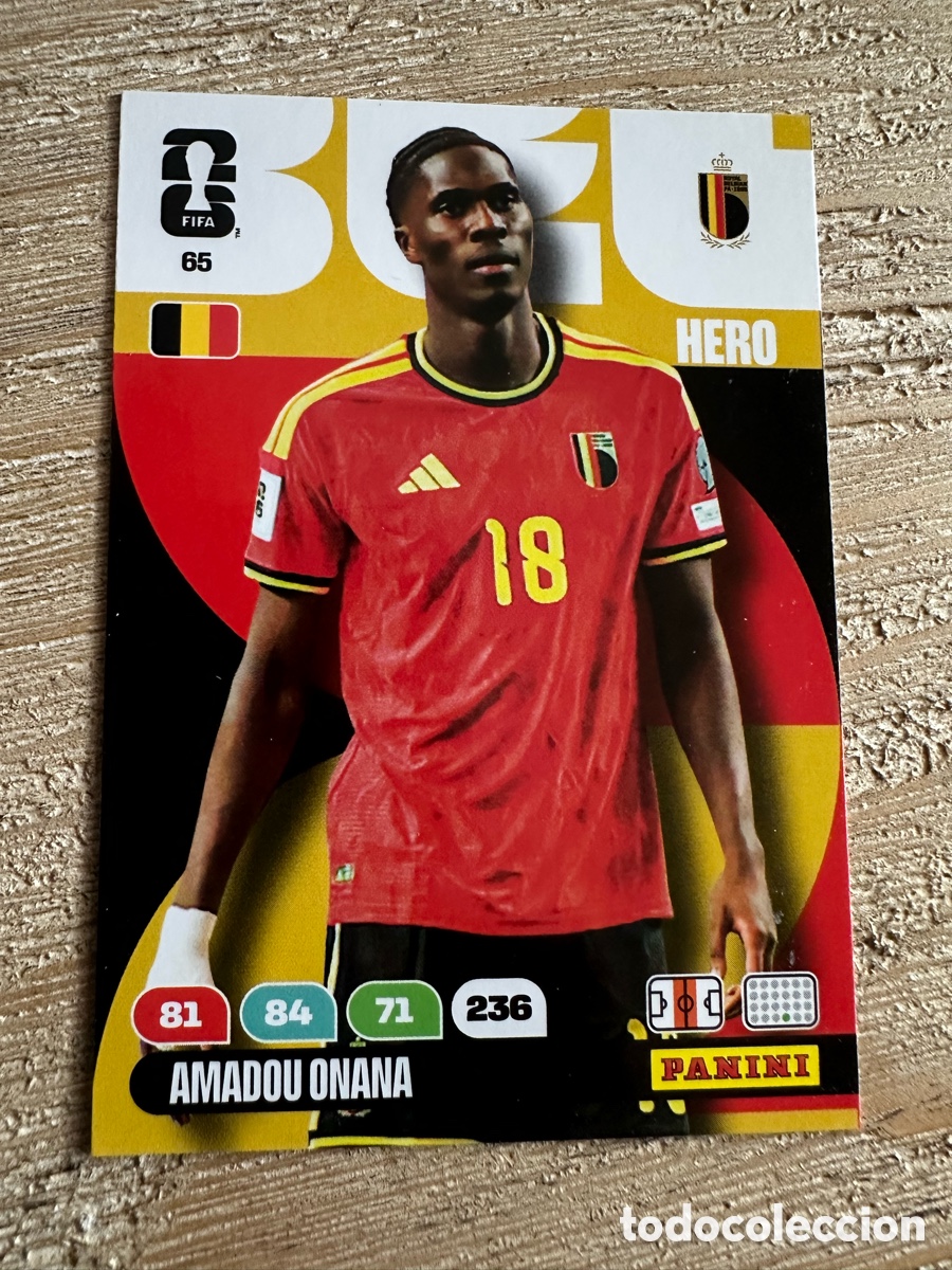 Cartas Colecion&aacute;veis: AMADOU ONANA BELGICA 65 ADRENALYN XL PANINI MUNDIAL WORLD CUP 2026 USA CAN MEX